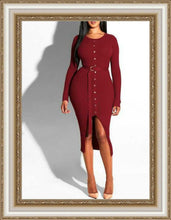 Load image into Gallery viewer, Glamaker - Elegant knitted long sleeve dress