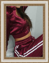 Load image into Gallery viewer, 2 Piece Satin Set - Jacket &amp; Pants Tracksuit ( Polyester )