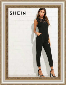 Shein - Elegant Lace Jumpsuit