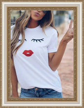 Load image into Gallery viewer, Eye Lash Red Lips t-Shirt