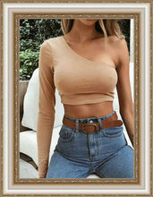 Load image into Gallery viewer, Crop Top &quot;Single Sleeve&quot;
