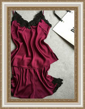 Load image into Gallery viewer, Nightwear 2-Piece (Silk Satin set)
