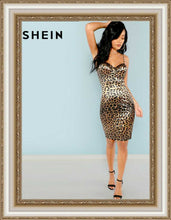 Load image into Gallery viewer, Leopard Print Bustier party Dress