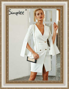 Simplee - Elegant split blazer dress