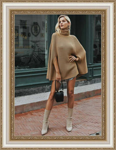 SIMPLEE -  Knitted turtleneck pullover