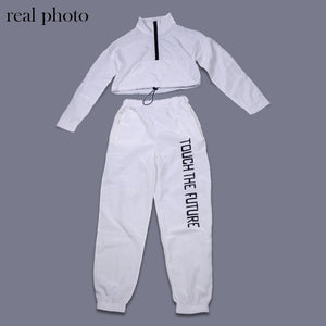 FASHION - Sporty Active Wear 2-Piece Top And Pants Set