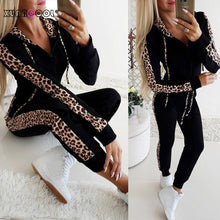 Load image into Gallery viewer, FASHION - Leopard Tracksuit Long Pant Suit Set