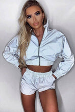 Load image into Gallery viewer, FASHION -Tracksuit Zip Reflective Light 2-Piece SET!