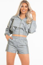 Load image into Gallery viewer, FASHION -Tracksuit Zip Reflective Light 2-Piece SET!