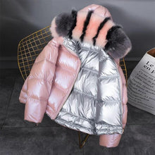 Load image into Gallery viewer, FASHION -  New Gold Silver Double Side Down Coat Winter Jacket