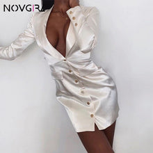 Load image into Gallery viewer, FASHION -  Silk Satin Bodycon Dress