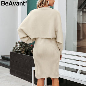 FEMININE - 2 pieces knitted dress
