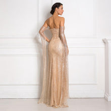 Load image into Gallery viewer, ELEGANT- Gold Bling Glittered Elegant DRESS