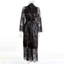 Load image into Gallery viewer, ELEGANT -Long Sleeve Lace Nightgown with Belt