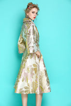 Load image into Gallery viewer, VINTAGE - Jacquard Embroidery Luxury Windbreaker Long Trench Coat