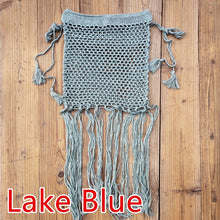 Load image into Gallery viewer, ELEGANT - Hand Crochet Tassel Skirt, with long fringe Beach Skirt