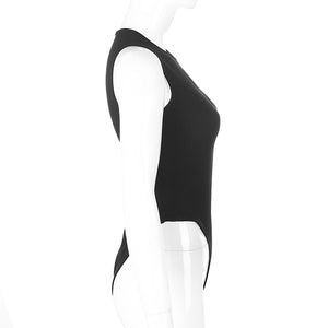 FASHION -  Zipper Tank Bodysuit Women Fashion Bodycon