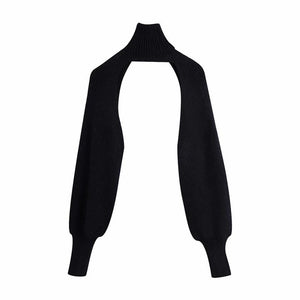 FASHION -0Turtleneck Short Streetwear Sweater