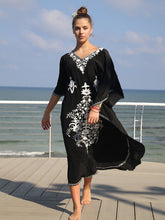 Load image into Gallery viewer, FASHION- Greek Gold Embroidery Sarong Beachwear