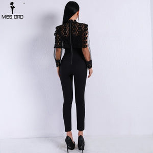 Miss ORD - Lace See Through Mesh Jumpsuit
