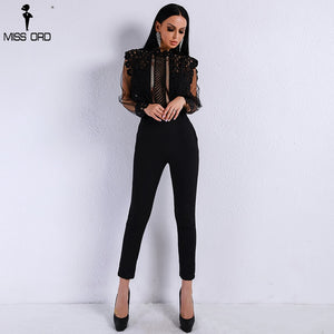 Miss ORD - Lace See Through Mesh Jumpsuit