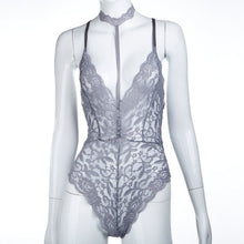 Load image into Gallery viewer, Ruoru-  Deep V Neck Choker Mesh Lace Bodysuit