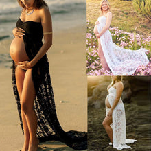 Load image into Gallery viewer, Women Pregnants Sexy Photography Props Off Shoulders Lace Nursing Long Dress
