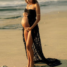 Load image into Gallery viewer, Women Pregnants Sexy Photography Props Off Shoulders Lace Nursing Long Dress