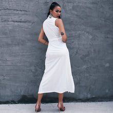 Load image into Gallery viewer, Glamaker - White buckle button maxi dress