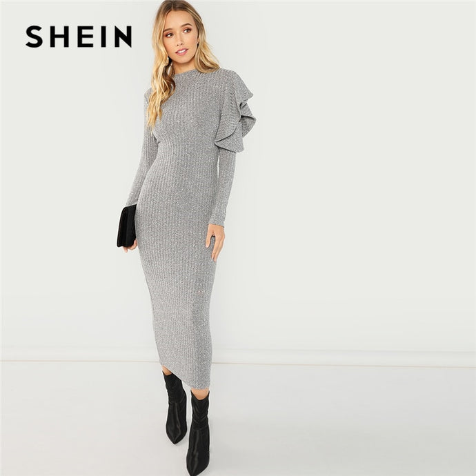 SHEIN - Elegant Office lady Maxi Dress