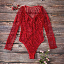 Load image into Gallery viewer, Cryptographic mesh lace bodysuit