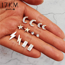 Load image into Gallery viewer, Crystal Moon Star - Earrings Set