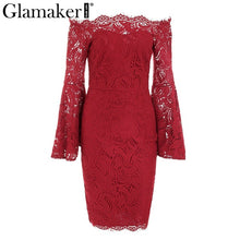 Load image into Gallery viewer, Glamaker - Off shoulder Lace dress