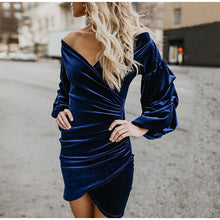 Load image into Gallery viewer, Strapless Velvet Dress