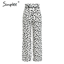 Load image into Gallery viewer, Simplee - Casual printed wide leg pants