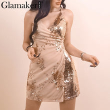 Load image into Gallery viewer, Glamaker - Mesh sequins Elegant Dress