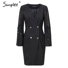 Load image into Gallery viewer, Simplee - Elegant split blazer dress