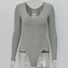 Load image into Gallery viewer, ELEGANT - Off Shoulder Ribbed Knitted Bodysuit