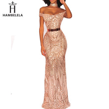 Load image into Gallery viewer, ELEGANT- Gold Sequin Dress