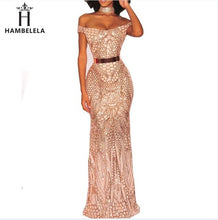 Load image into Gallery viewer, ELEGANT- Gold Sequin Dress