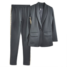 Load image into Gallery viewer, 2 Piece SUIT Set -  Female OL Style Slim Buttonless Blazer and Trouser Suit